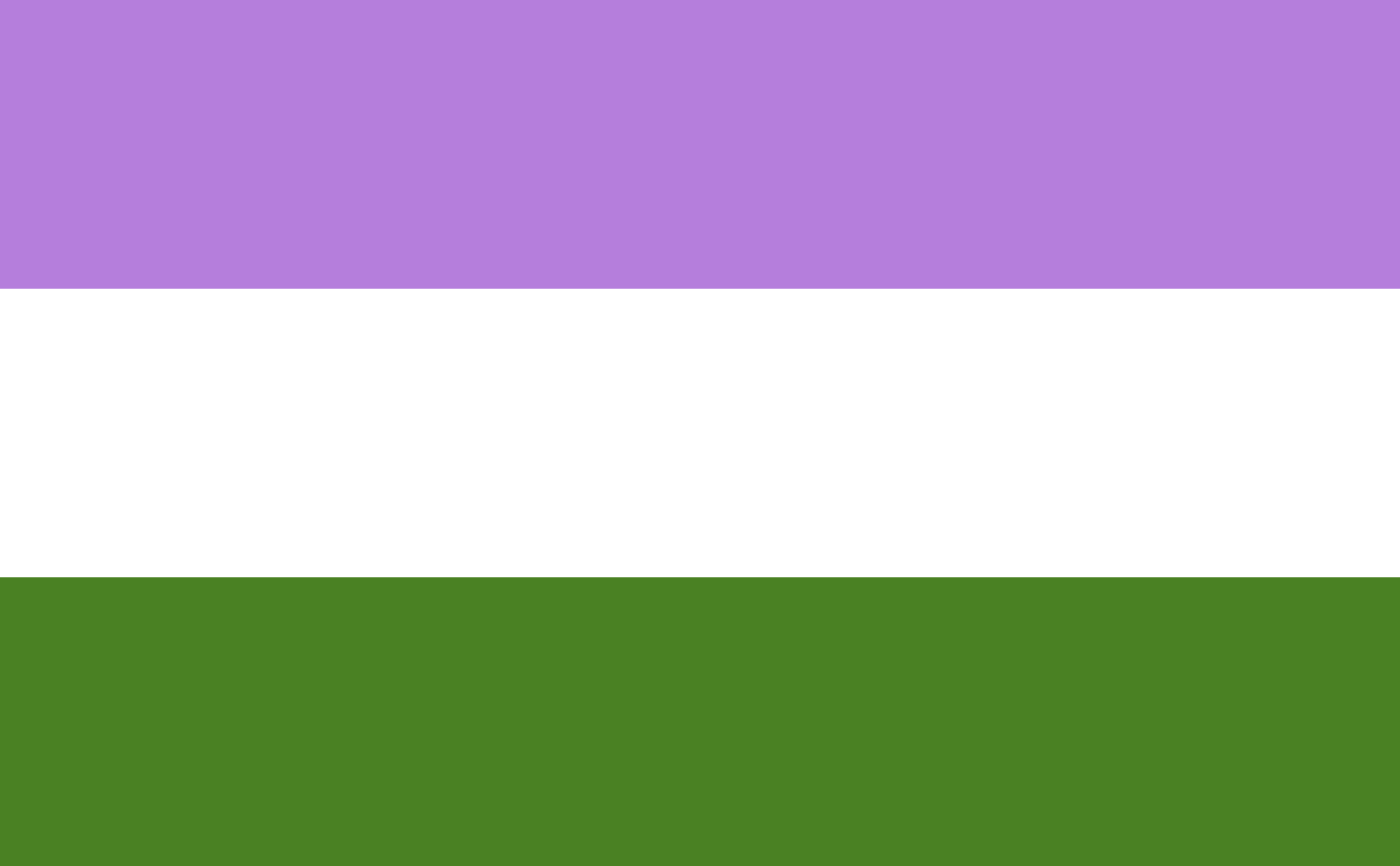 Retângulo composto por três faixas horizontais, nas cores lavanda, branca e verde.